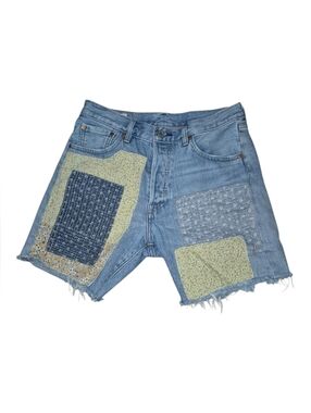 Levis Mens '93 501 Anniversary Edition Patchwork Cut off Jean Shorts Size 30 W